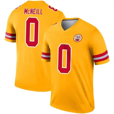 Amari McNeill Men's Legend Gold Kansas City Chiefs Inverted Jersey