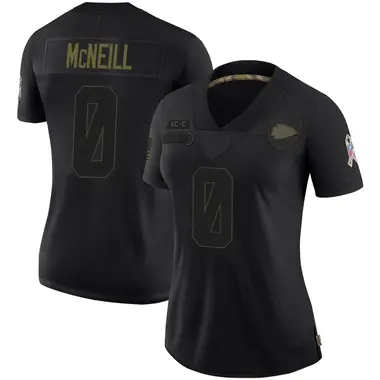 Amari McNeill Women's Limited Black Kansas City Chiefs 2020 Salute To Service Jersey