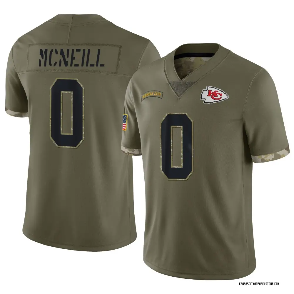 Amari McNeill Youth Limited Olive Kansas City Chiefs 2022 Salute To Service Jersey