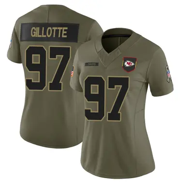 Ashton Gillotte Women's Limited Olive Kansas City Chiefs 2025 Salute to Service Jersey