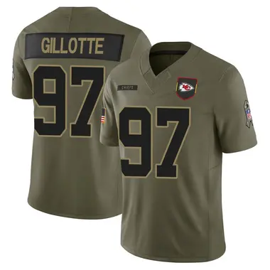 Ashton Gillotte Youth Limited Olive Kansas City Chiefs 2025 Salute to Service Jersey