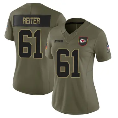 Austin Reiter Women's Limited Olive Kansas City Chiefs 2025 Salute to Service Jersey