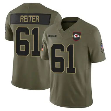 Austin Reiter Youth Limited Olive Kansas City Chiefs 2025 Salute to Service Jersey