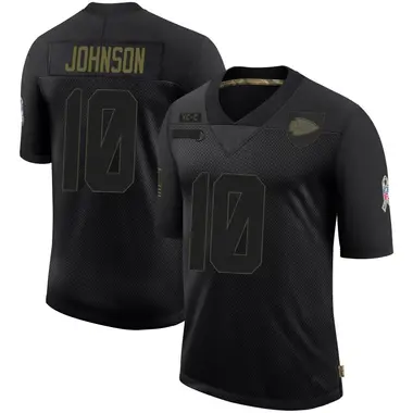 Emmett Johnson Men's Limited Black Kansas City Chiefs 2020 Salute To Service Jersey