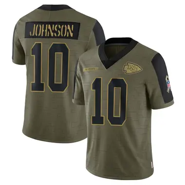 Emmett Johnson Men's Limited Olive Kansas City Chiefs 2021 Salute To Service Jersey