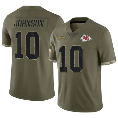 Emmett Johnson Men's Limited Olive Kansas City Chiefs 2022 Salute To Service Jersey