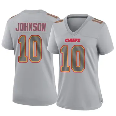 Emmett Johnson Women's Game Gray Kansas City Chiefs Atmosphere Fashion Jersey