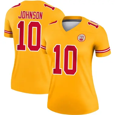 Emmett Johnson Women's Legend Gold Kansas City Chiefs Inverted Jersey