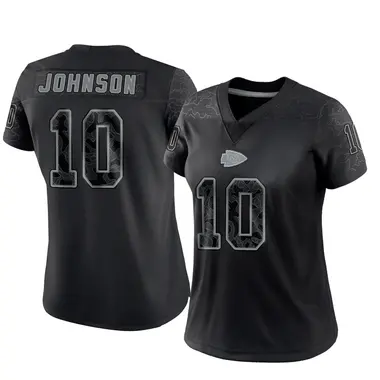 Emmett Johnson Women's Limited Black Kansas City Chiefs Reflective Jersey