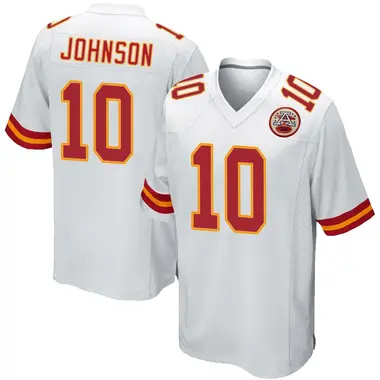 Emmett Johnson Youth Game White Kansas City Chiefs Jersey