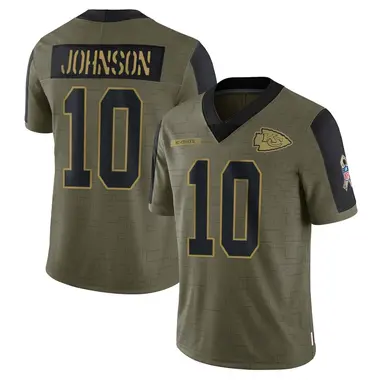 Emmett Johnson Youth Limited Olive Kansas City Chiefs 2021 Salute To Service Jersey