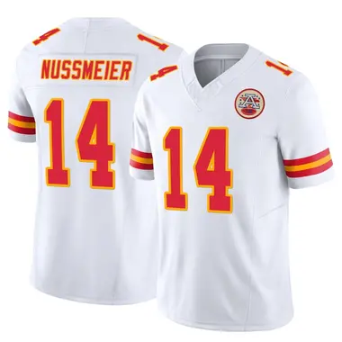 Garrett Nussmeier Men's Limited White Kansas City Chiefs Vapor F.U.S.E. Jersey