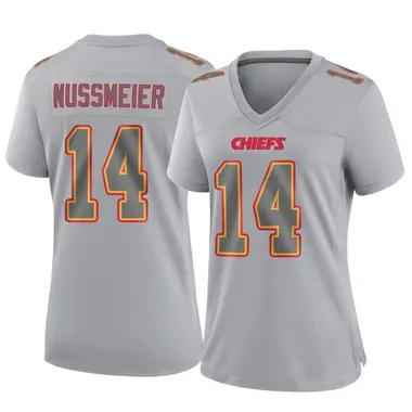 Garrett Nussmeier Women's Game Gray Kansas City Chiefs Atmosphere Fashion Jersey