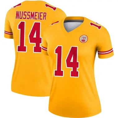 Garrett Nussmeier Women's Legend Gold Kansas City Chiefs Inverted Jersey