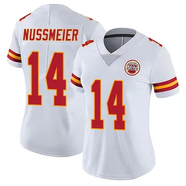Garrett Nussmeier Women's Limited White Kansas City Chiefs Vapor Untouchable Jersey