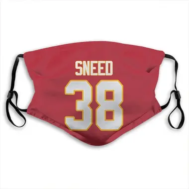 L'Jarius Sneed Name & Number Red Kansas City Chiefs Face Mask