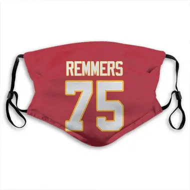 Mike Remmers Name & Number Red Kansas City Chiefs Face Mask