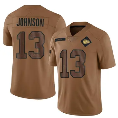 Nazeeh Johnson Men's Limited Brown Kansas City Chiefs 2023 Salute To Service Jersey