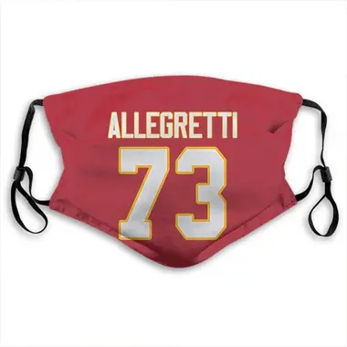Nick Allegretti Name & Number Red Kansas City Chiefs Face Mask