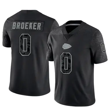 Nick Broeker Men's Limited Black Kansas City Chiefs Reflective Jersey