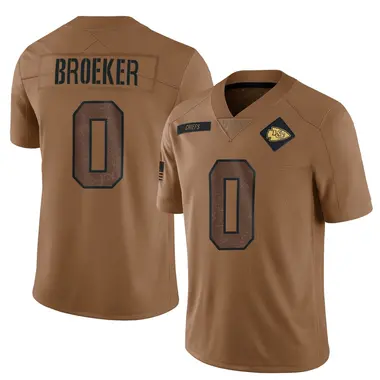 Nick Broeker Men's Limited Brown Kansas City Chiefs 2023 Salute To Service Jersey
