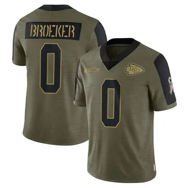 Nick Broeker Men's Limited Olive Kansas City Chiefs 2021 Salute To Service Jersey