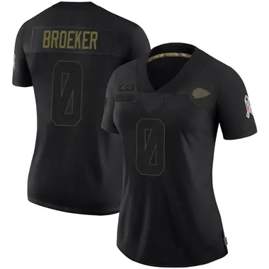 Nick Broeker Women's Limited Black Kansas City Chiefs 2020 Salute To Service Jersey