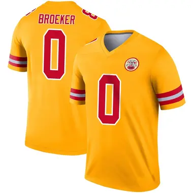 Nick Broeker Youth Legend Gold Kansas City Chiefs Inverted Jersey